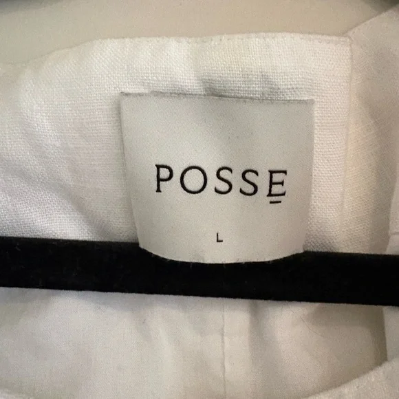 Posse White Emma Vest in Linen. Size L. - Picture 3 of 7